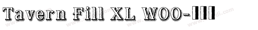 Tavern Fill XL W00字体转换